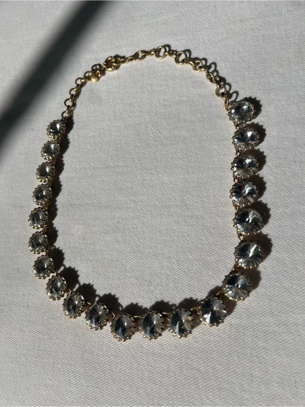 J Crew Anna Wintour Necklace Georgian Collet Riverie Rivoli Crystal Design